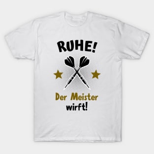 Darts Meister Lustiger Spruch Dartpfeile Fun T-Shirt